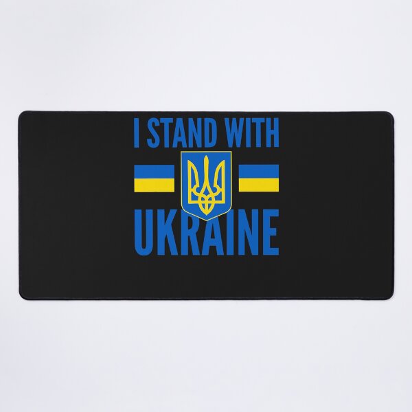 Artikelvorschau, Ich stehe mit der ukrainischen Flagge, dem goldenen Dreizack-Wappen entworfen und verkauft von zorinaabzs143.