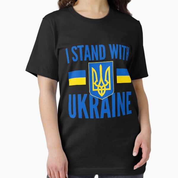 Item preview, I Stand With Ukraine Flag Golden Trident Coat Of Arm Support  designed and sold by zorinaabzs143.