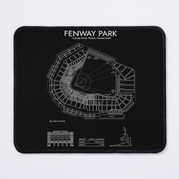 Aperçu de l'œuvre Fenway Park  (Vertical - White Stencil - No Background) créée et vendue par BGALAXY.