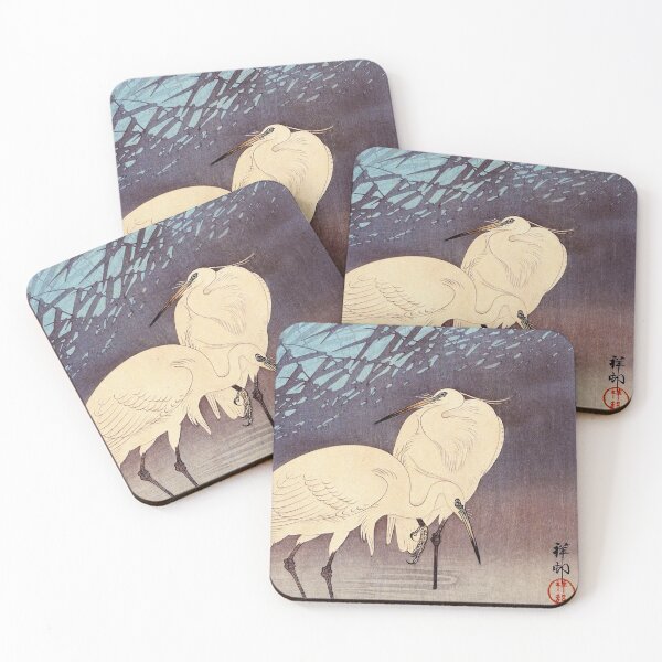 Item preview, Japanese print. Herons in the cane field. designed and sold by likiska.