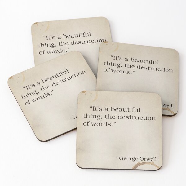 Item preview, George Orwell Philosophy Writer Quote Inspirational Saying Passion Life Happiness designed and sold by OnHeathAndMoor.