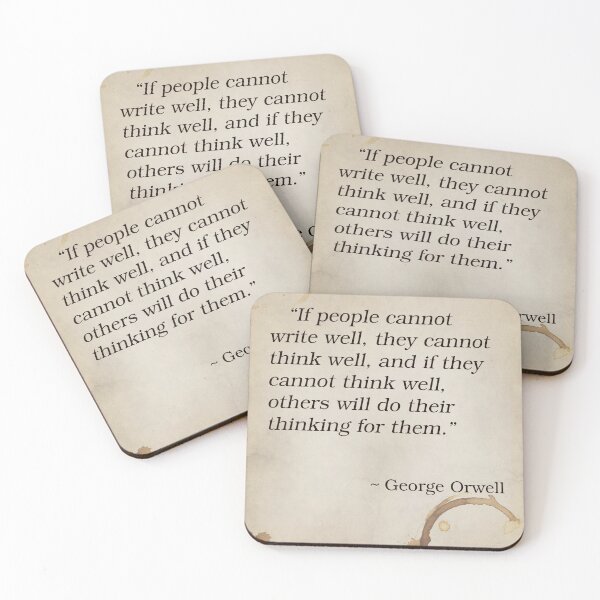 Item preview, George Orwell Philosophy Writer Quote Inspirational Saying Passion Life Happiness designed and sold by OnHeathAndMoor.