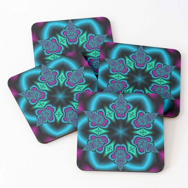 Item preview, Arctic Aurora Neon Kaleidoscope designed and sold by KiwiArtistDK.