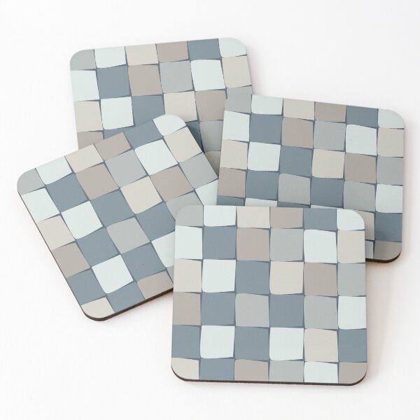 Item preview, Flux Check Grid Pattern in Neutral Blue Grey Tones designed and sold by kierkegaard.