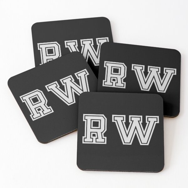 Item preview, R.W. Varsity Initials | Varsity Letters | Black And White | Personalised Gift designed and sold by Avo And Sriracha.