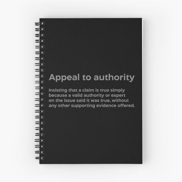 Item preview, Appeal to authority grey designed and sold by EdimQuotes.