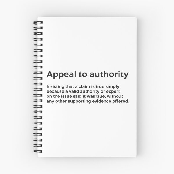 Item preview, Appeal to authority black designed and sold by EdimQuotes.