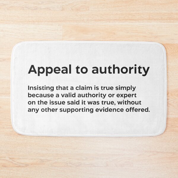 Item preview, Appeal to authority black designed and sold by EdimQuotes.