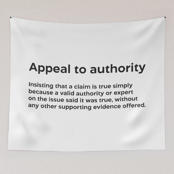 Item preview, Appeal to authority black designed and sold by EdimQuotes.