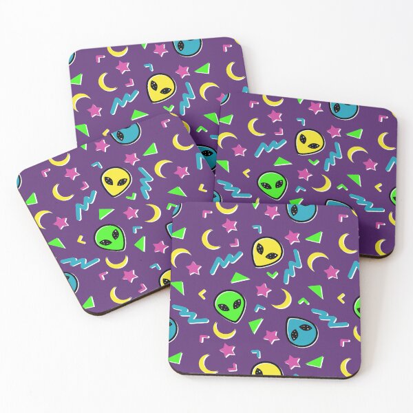 Item preview, 90s Geometric Alien - Purple and Neon designed and sold by 90sAlien.