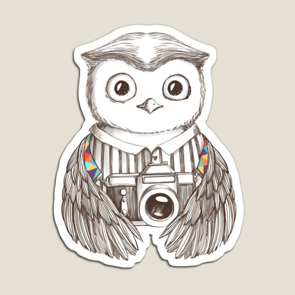 Drawing Owl with Camera Magnet