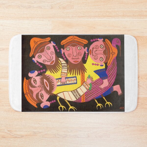 Item preview, Maria Prymachenko Four Drunkards Riding a Bird 1976 designed and sold by CafeRacer044.