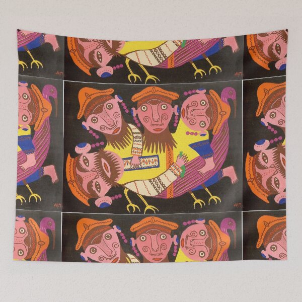 Item preview, Maria Prymachenko Four Drunkards Riding a Bird 1976 designed and sold by CafeRacer044.