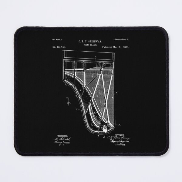 Item preview, Steinway Grand Piano Patent  Piano Player Art  Black Chalkboard designed and sold by NcQuond.