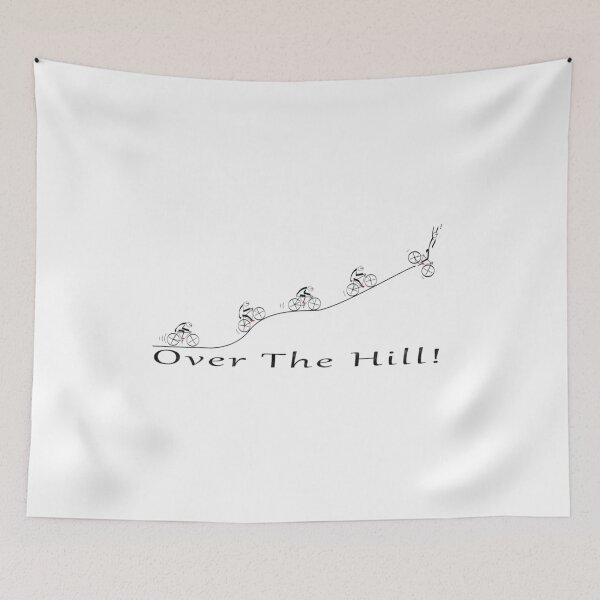 Item preview, The Over the Hill Cyclist  black design   for Bicyclist designed and sold by NcQuond.