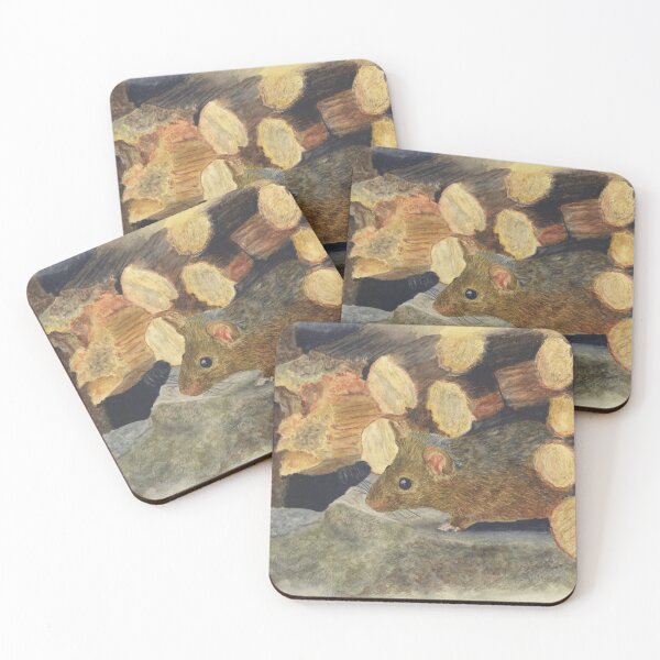 Item preview, Mouse in a wood pile designed and sold by HeartwoodStudio.
