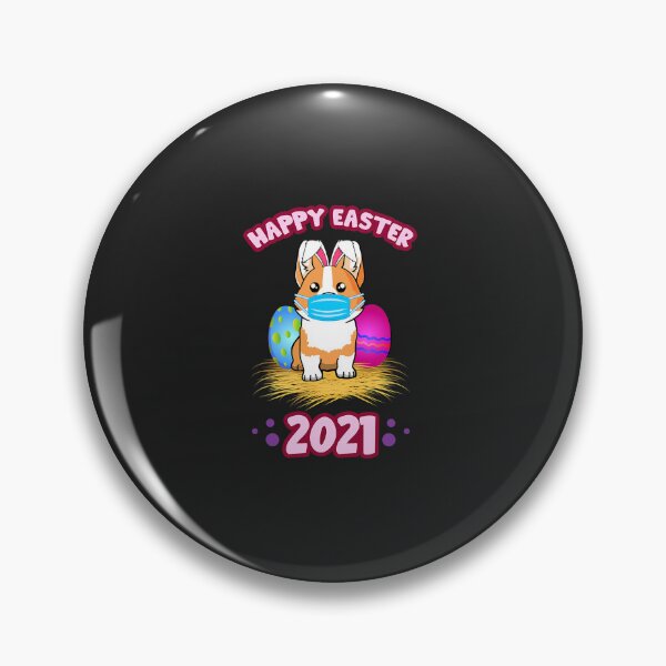 Item preview, Easter 2021 Corgi Dog Bunny and Eggs Social Distancing T-Shirt designed and sold by augetjalegrei.