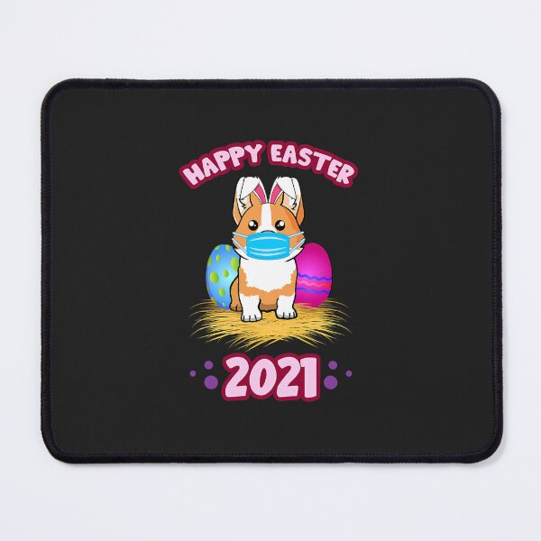 Item preview, Easter 2021 Corgi Dog Bunny and Eggs Social Distancing T-Shirt designed and sold by augetjalegrei.