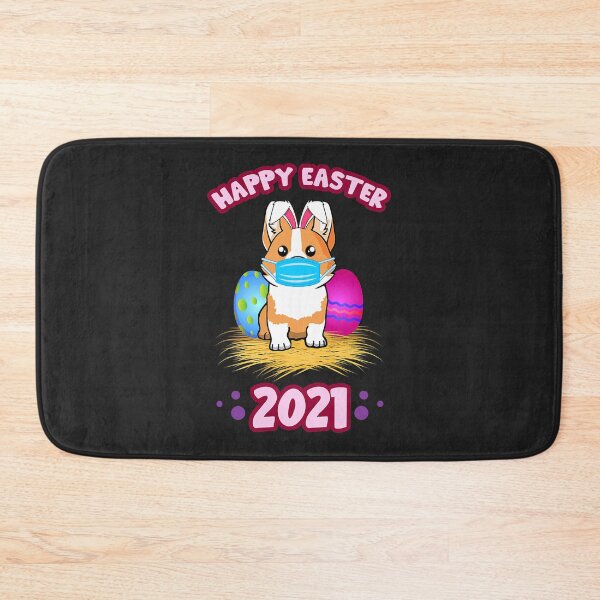 Item preview, Easter 2021 Corgi Dog Bunny and Eggs Social Distancing T-Shirt designed and sold by augetjalegrei.