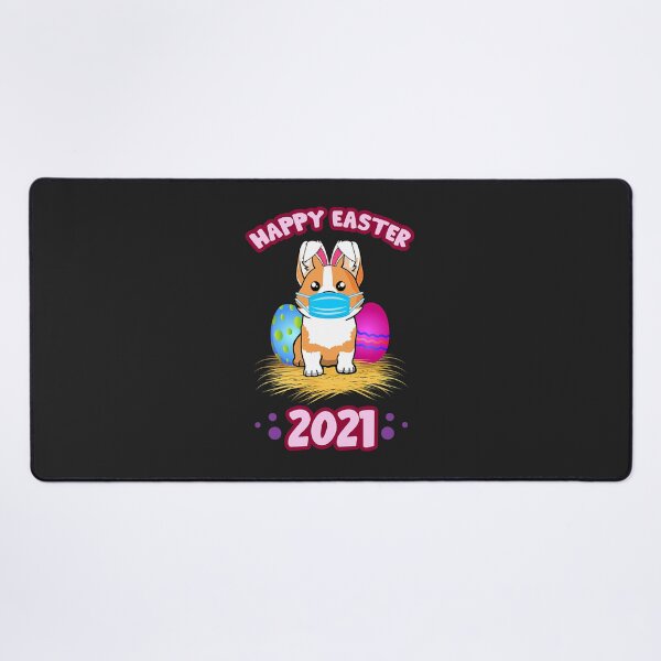 Item preview, Easter 2021 Corgi Dog Bunny and Eggs Social Distancing T-Shirt designed and sold by augetjalegrei.