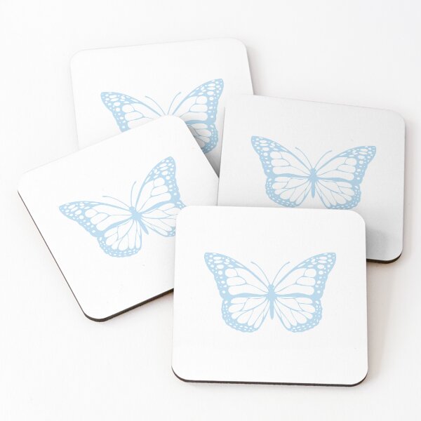 Item preview, Pastel blue butterfly art design  designed and sold by Holly-berry-art.