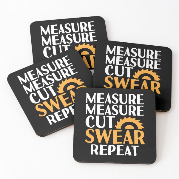 Item preview, Carpentry Shirt Measure Cut Swear Repeat Tees Carpenter Gift designed and sold by TARABENNIE01.