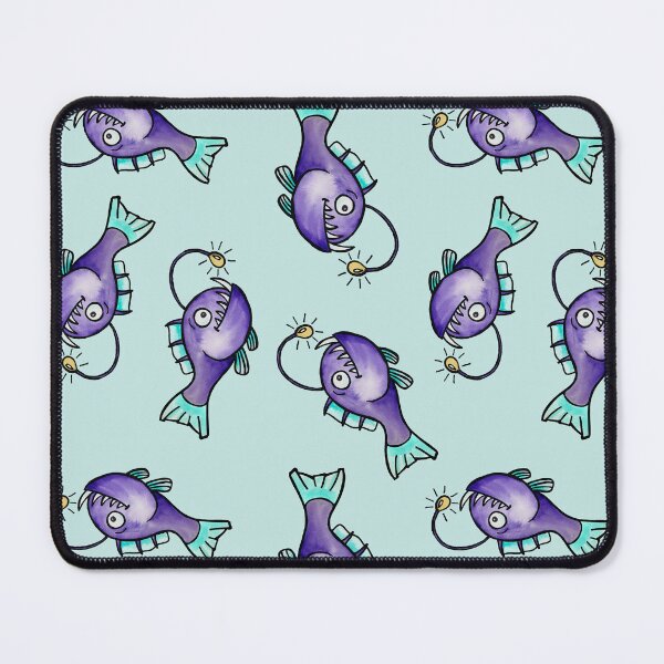 Item preview, Angler Fish Watercolor Art designed and sold by kmstudio.