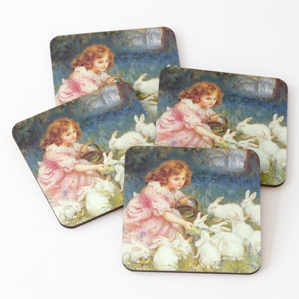 Item preview, Girl and Rabbits: A Heartwarming Connection designed and sold by SweetMySpot.