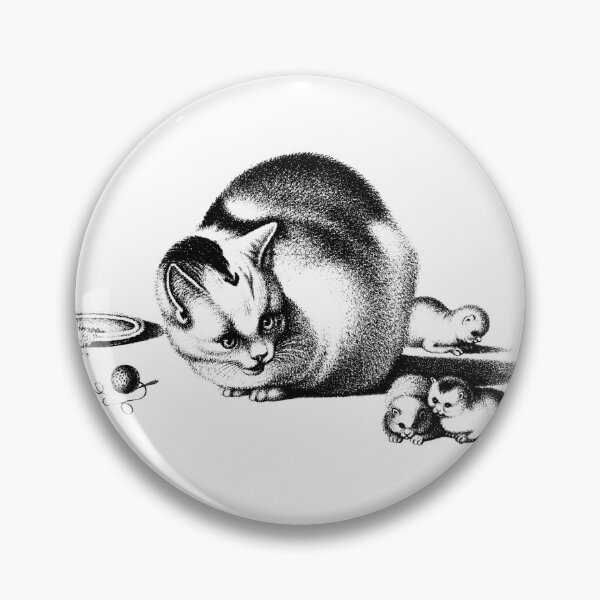 Item preview, Domestic Cat and Three Newborn Kittens: Illustration by Gottfried Mind, The Raphael of Cats 1768-1914 designed and sold by TeachUrb.