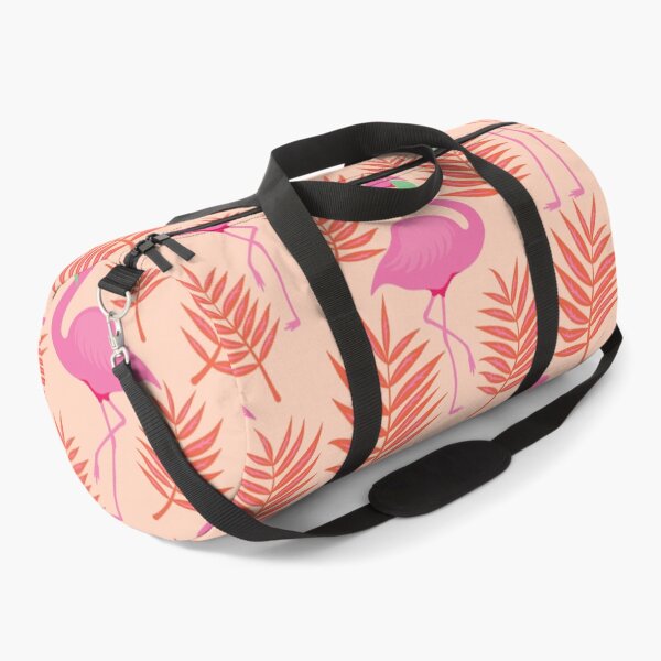 Item preview, Pink Flamingos with Palm Tree Branches Pattern designed and sold by EliveraDesigns.