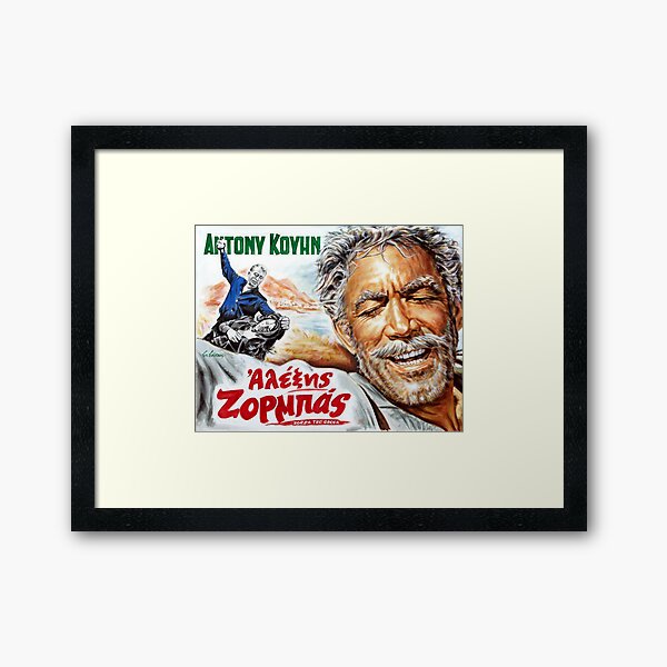 Zorba le Grec Anthony Quinn Alexis Zorbas affiche du film Impression encadrée