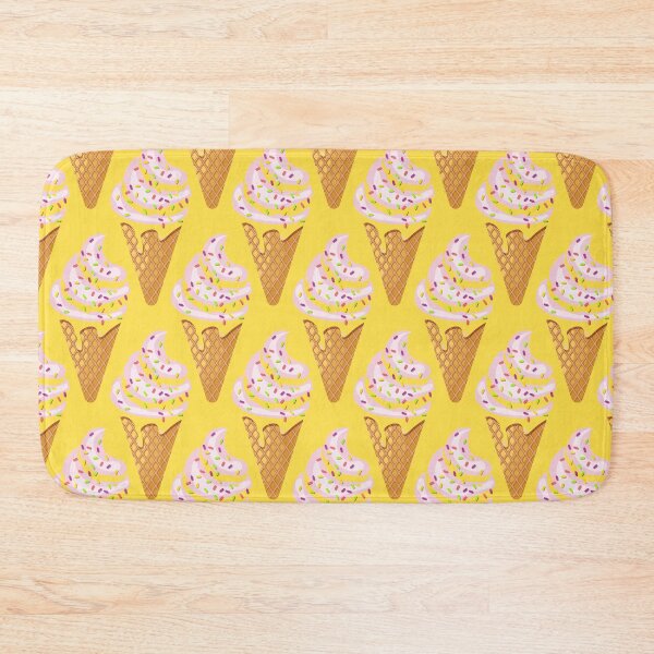 Item preview, Ice cream pattern frozen yogurt in waffle cone designed and sold by CutieBlue.