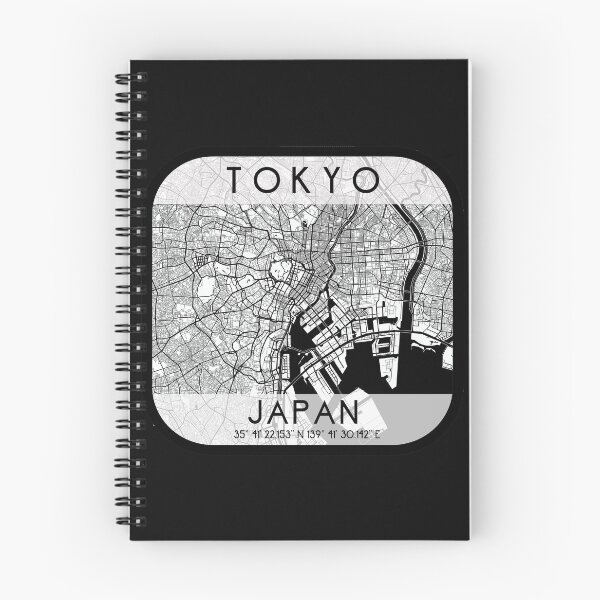 Item preview, TOKYO JAPAN MAP MONOCHROME WHITE designed and sold by lukas69graphic.