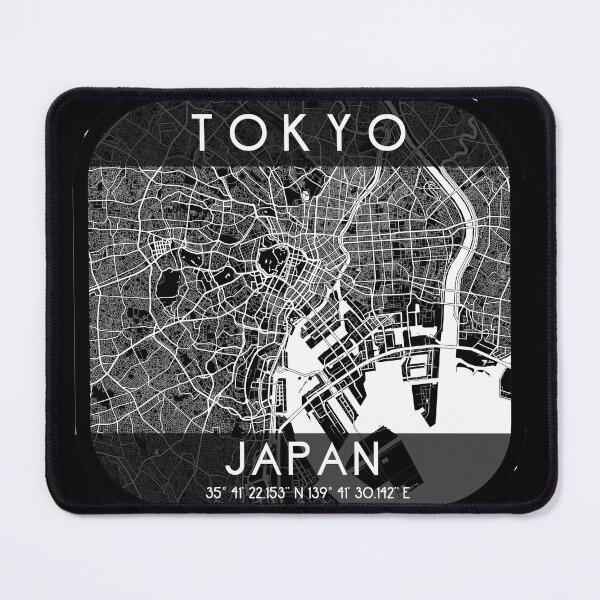 Item preview, TOKYO JAPAN MAP MONOCHROME BLACK designed and sold by lukas69graphic.