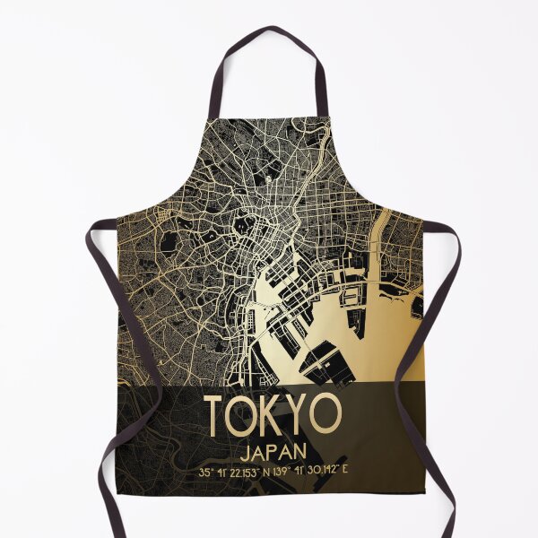 Item preview, TOKYO JAPAN MAP MONOCHROME GOLD designed and sold by lukas69graphic.