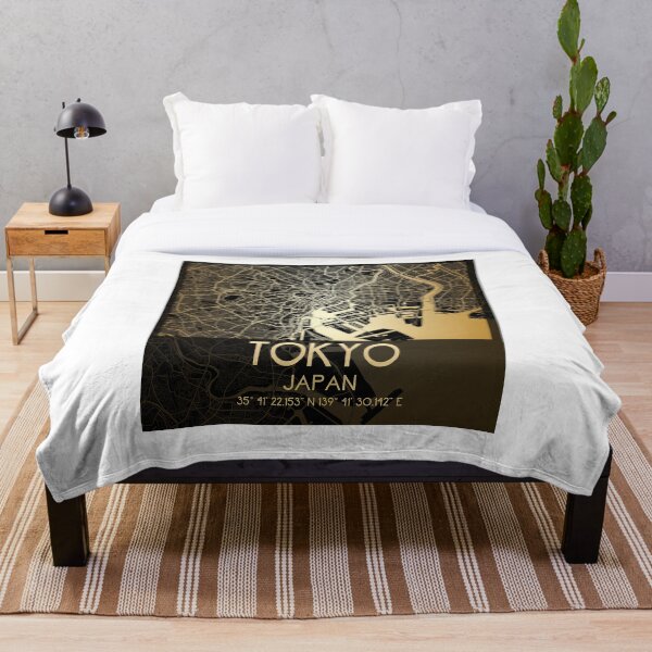 Item preview, TOKYO JAPAN MAP MONOCHROME GOLD designed and sold by lukas69graphic.