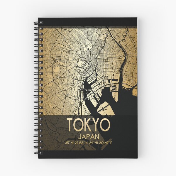 Item preview, TOKYO JAPAN MAP MONOCHROME MODERN GOLD v2 designed and sold by lukas69graphic.