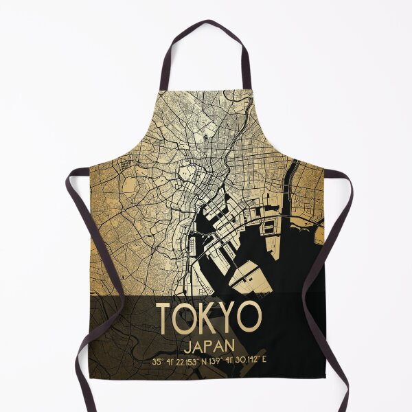 Item preview, TOKYO JAPAN MAP MONOCHROME MODERN GOLD v2 designed and sold by lukas69graphic.