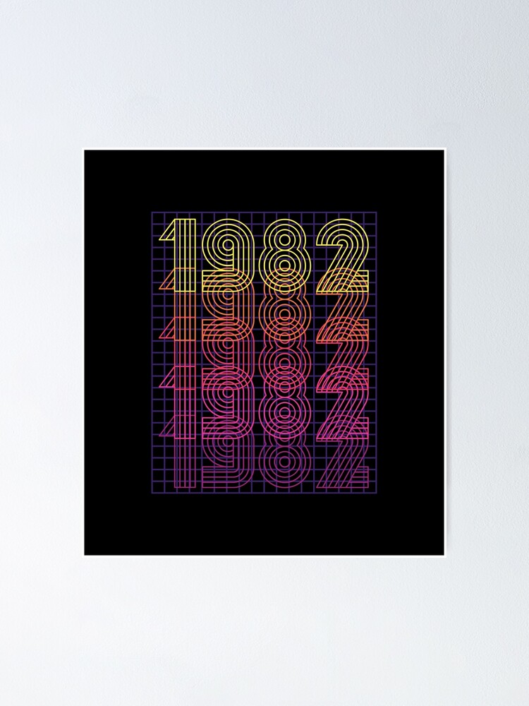 40 Years Of Being Awesome 1982 40th Birthday Poster For Sale By