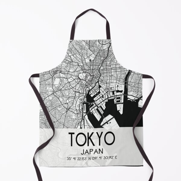 Item preview, TOKYO JAPAN MAP MONOCHROME MODERN WHITE designed and sold by lukas69graphic.