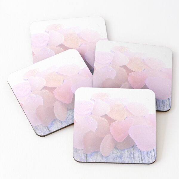 Item preview, Pale Coastal Décor Sea Glass Light Pink Beach Glass Pieces (Photo) 4 of 8 designed and sold by Beachy.