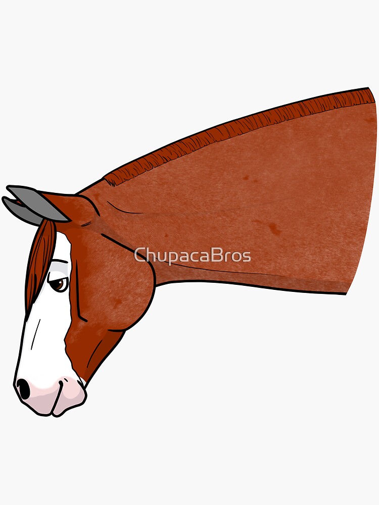 "Strawberry Roan Bald Face American Paint Horse" Sticker by ChupacaBros