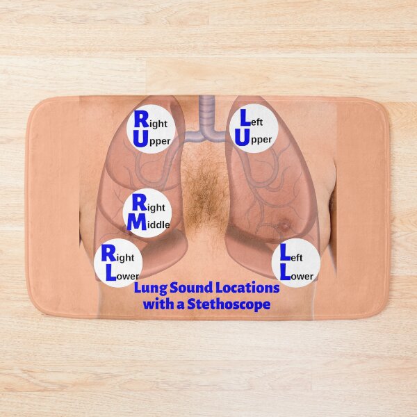 Item preview, Lung Sound Locations with a Stethoscope designed and sold by Caregiverology.