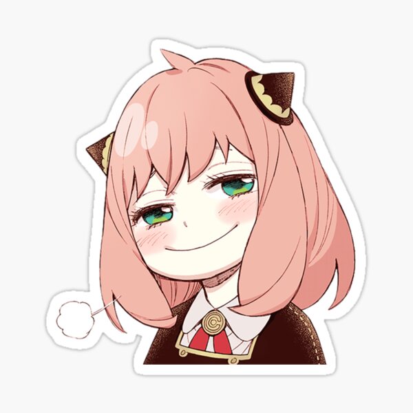 Anya Emoji Sticker for Sale by Scomicmaker