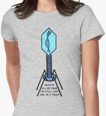 Bacteriophage with butterfly wings Women's Fitted T-Shirt