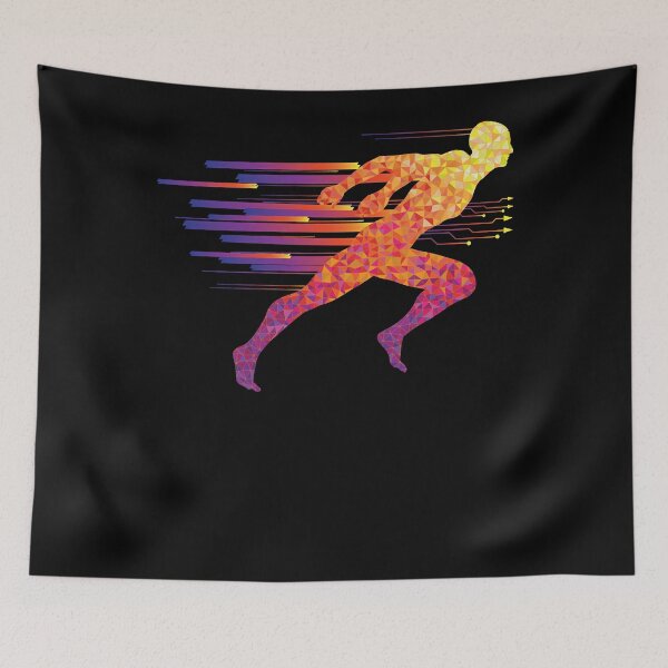 Item preview, Vintage Photograp Geometric Human Runner Colorful Linear Geometry 240 Gifts Music Fan designed and sold by Rolandospencer.