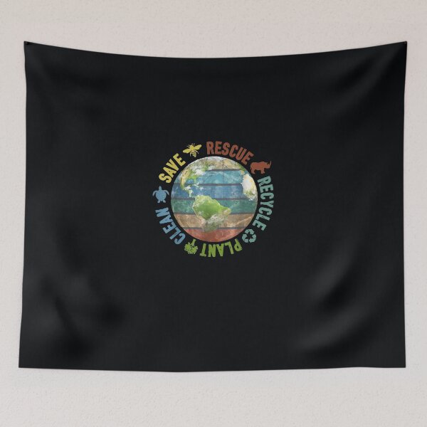 Item preview, Earth Day Save Bees Rescue Animals Recycle Plastics Vintage designed and sold by DeannaMarks.