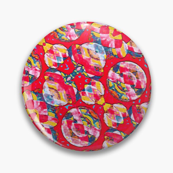 Item preview, Colorful  Saturated and Vivid Abstract Shapes  motif Background , Pattern in warm tones and shuare format designed and sold by Shifa19.