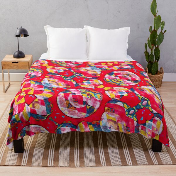Item preview, Colorful  Saturated and Vivid Abstract Shapes  motif Background , Pattern in warm tones and shuare format designed and sold by Shifa19.