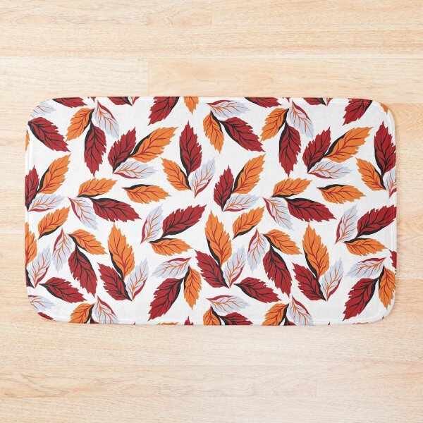 Item preview, Orange Red Leaf Foliage Pattern designed and sold by risingrocket.